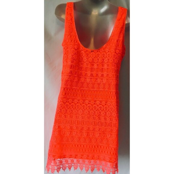 Divided  Women Dress Red Open Back  Lace Mini Lined Sleeveless Size 8 - Picture 2 of 5